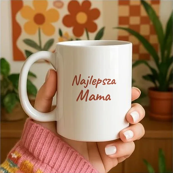Kubek ceramiczny z napisem „Najlepsza Mama na świecie”