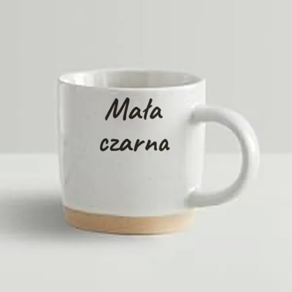 Kubek ceramiczny z napisem „Pan od WF-u też człowiek”