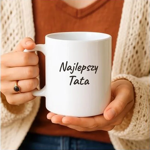 Kubek ceramiczny z napisem „Super Tata. Serio.”